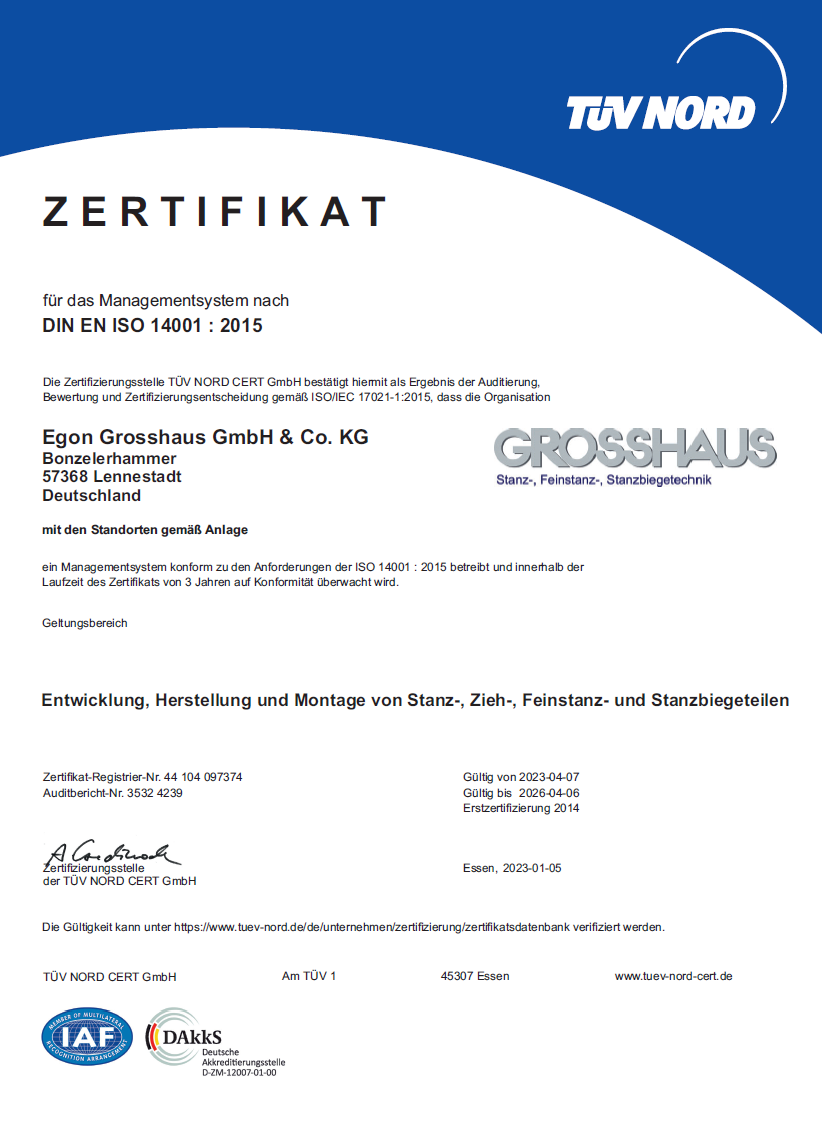 DIN EN ISO 14001 (Bonzelerhammer)
